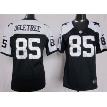 Nike Dallas Cowboys #85 Kevin Ogletree Blue Thanksgiving Game Womens Jersey