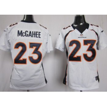 Nike Denver Broncos #23 Willis McGahee White Game Jersey