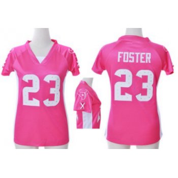 Nike Houston Texans #23 Arian Foster 2012 Pink Womens Draft Him II Top Jersey