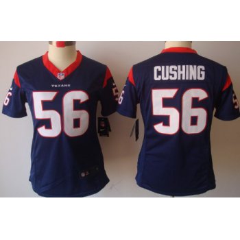 Nike Houston Texans #56 Brian Cushing Blue Limited Womens Jersey