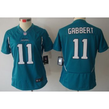 Nike Jacksonville Jaguars #11 Blaine Gabbert Green Limited Womens Jersey