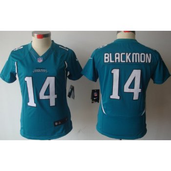 Nike Jacksonville Jaguars #14 Justin Blackmon Green Limited Womens Jersey