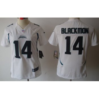 Nike Jacksonville Jaguars #14 Justin Blackmon White Limited Womens Jersey