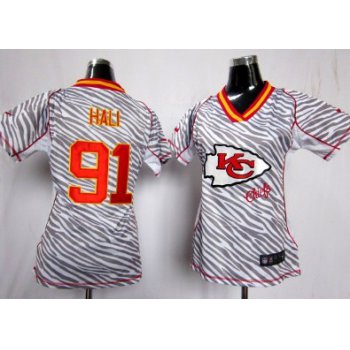 Nike Kansas City Chiefs #91 Tamba Hali 2012 Womens Zebra Fashion Jersey