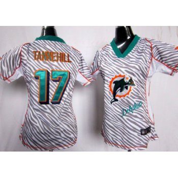 Nike Miami Dolphins #17 Ryan Tannehill 2012 Womens Zebra Fashion Jersey