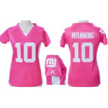 Nike New York Giants #10 Eli Manning 2012 Pink Womens Draft Him II Top Jersey