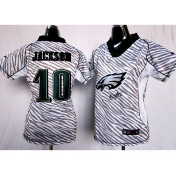 Nike Philadelphia Eagles #10 Desean Jackson 2012 Womens Zebra Fashion Jersey