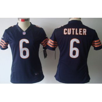 Nike Chicago Bears #6 Jay Cutler Blue Limited Womens Jersey