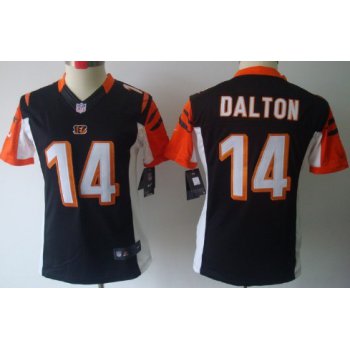 Nike Cincinnati Bengals #14 Andy Dalton Black Limited Womens Jersey