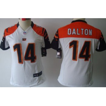 Nike Cincinnati Bengals #14 Andy Dalton White Limited Womens Jersey