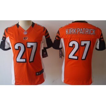 Nike Cincinnati Bengals #27 Dre Kirkpatrick Orange Limited Womens Jersey