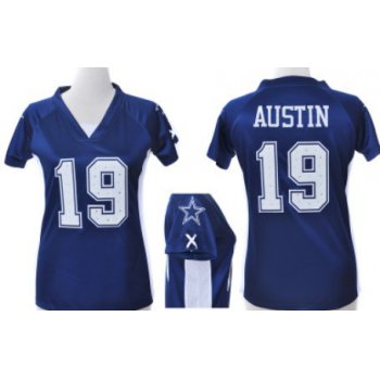 Nike Dallas Cowboys #19 Miles Austin 2012 Blue Womens Draft Him II Top Jersey