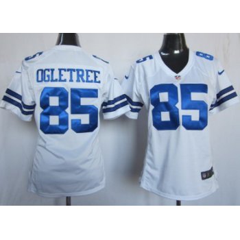 Nike Dallas Cowboys #85 Kevin Ogletree White Game Womens Jersey