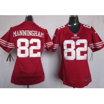 Nike San Francisco 49ers #82 Mario Manningham Red Game Womens Jersey