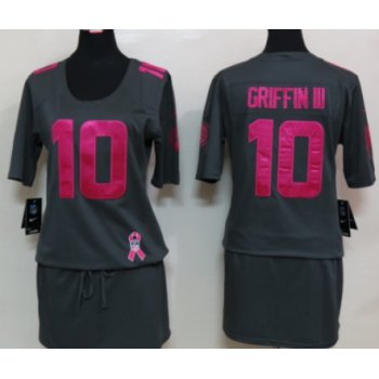 Nike Washington Redskins #10 Robert Griffin III Breast Cancer Awareness Gray Womens Jersey