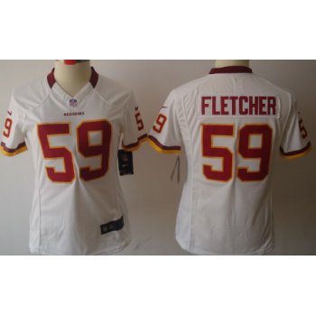 Nike Washington Redskins #59 London Fletcher White Limited Womens Jersey