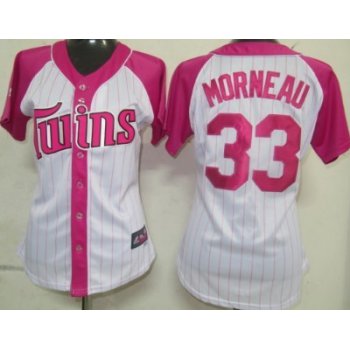 Minnesota Twins #33 Justin Morneau 2012 Fashion Womens by Majestic Athletic Jersey