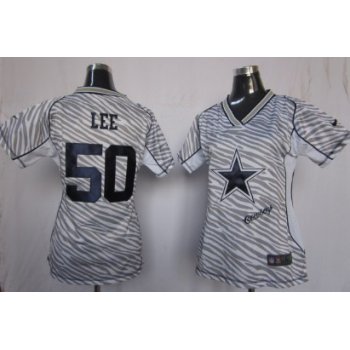 Nike Dallas Cowboys #50 Sean Lee 2012 Womens Zebra Fashion Jersey