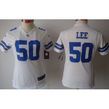 Nike Dallas Cowboys #50 Sean Lee White Limited Womens Jersey