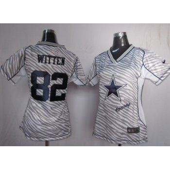 Nike Dallas Cowboys #82 Jason Witten 2012 Womens Zebra Fashion Jersey