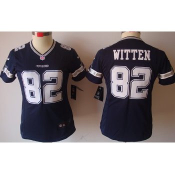 Nike Dallas Cowboys #82 Jason Witten Blue Limited Womens Jersey