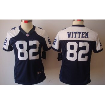 Nike Dallas Cowboys #82 Jason Witten Blue Thanksgiving Limited Womens Jersey