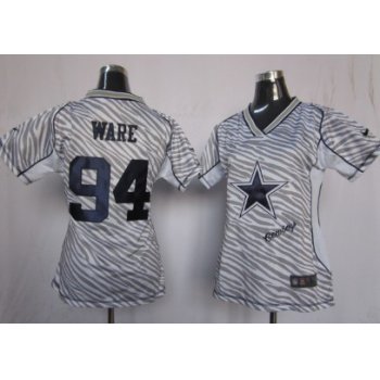 Nike Dallas Cowboys #94 DeMarcus Ware 2012 Womens Zebra Fashion Jersey