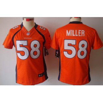 Nike Denver Broncos #58 Von Miller Orange Limited Womens Jersey