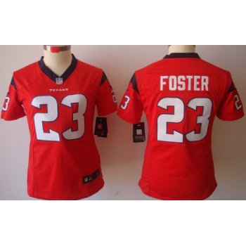 Nike Houston Texans #23 Arian Foster Red Limited Womens Jersey