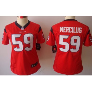 Nike Houston Texans #59 Whitney Mercilus Red Limited Womens Jersey