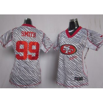 Nike San Francisco 49ers #99 Aldon Smith 2012 Womens Zebra Fashion Jersey