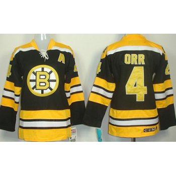 Boston Bruins #4 Bobby Orr Black CCM Womens Jersey