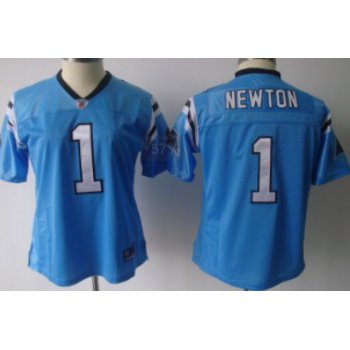 Carolina Panthers #1 Cam Newton Light Womens Jersey