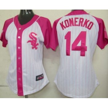 Chicago White Sox #14 Paul Konerko 2012 Fashion Womens by Majestic Athletic Jersey