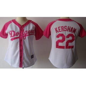 Los Angeles Dodgers #22 Clayton Kershaw 2012 Fashion Womens by Majestic Athletic Jersey