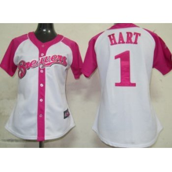 Milwaukee Brewers #1 Corey Hart 2012 Fashion Womens by Majestic Athletic Jersey