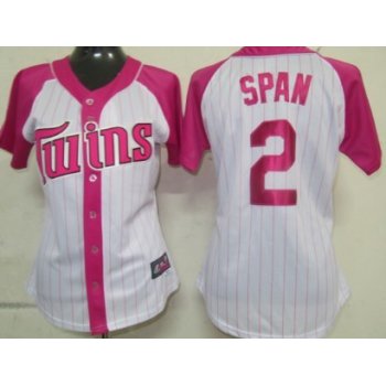 Minnesota Twins #2 Denard Span 2012 Fashion Womens by Majestic Athletic Jersey