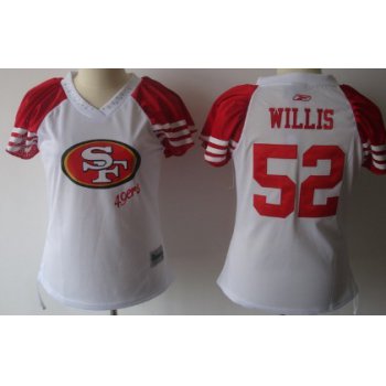 San Francisco 49ers #52 Patrick Willis 2011 White Womens Field Flirt Fashion Jersey