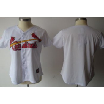 St. Louis Cardinals Blank White Womens Jersey