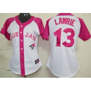 Toronto Blue Jays #13 Brett Lawrie 2012 Fashion Womens by Majestic Athletic Jersey