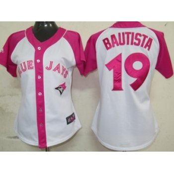 Toronto Blue Jays #19 Jose Bautista 2012 Fashion Womens by Majestic Athletic Jersey