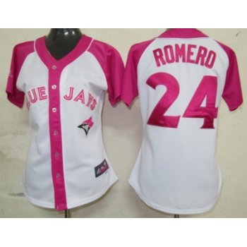 Toronto Blue Jays #24 Ricky Romero 2012 Fashion Womens by Majestic Athletic Jersey