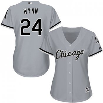 White Sox #24 Early Wynn Grey Road Women's Stitched Baseball Jersey