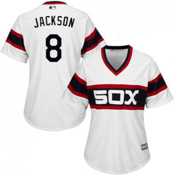 White Sox #8 Bo Jackson White Alternate Home Women's Stitched Baseball Jersey