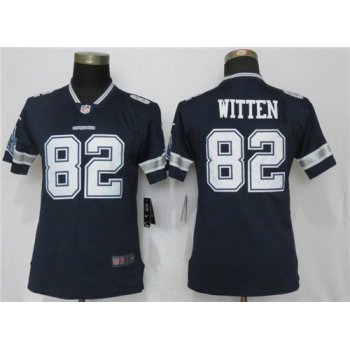 Women's Dallas Cowboys #82 Jason Witten Navy Blue 2017 Vapor Untouchable Stitched NFL Nike Limited Jersey