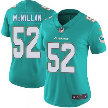 Women's Nike Dolphins #52 Raekwon McMillan Aqua Green Team Color Stitched NFL Vapor Untouchable Limited Jersey