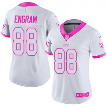 Women's Nike Giants #88 Evan Engram White Pink Stitched NFL Limited Rush Fashion Jersey