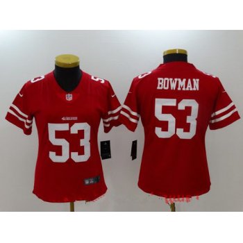 Women's San Francisco 49ers #53 NaVorro Bowman Red 2017 Vapor Untouchable Stitched NFL Nike Limited Jersey