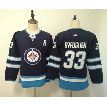 Jets 33 Dustin Byfuglien Navy Women Adidas Jersey