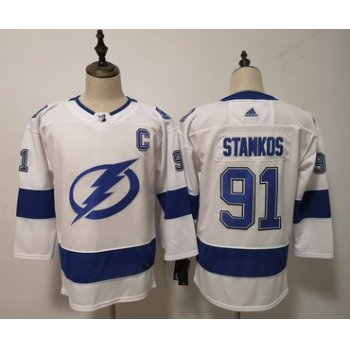 Lightning 91 Steven Stamkos White Women Adidas Jersey